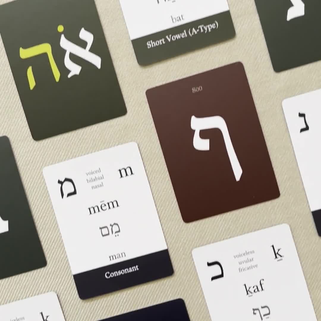 Biblische Hebräisch Karteikarten - Alphabet & Vokale video poster