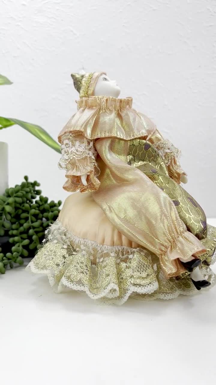 PIERROT Arlequin グッズセット AD/ 4pcs - Elaborate Porcelain And Bisque Harlequin Pierrot