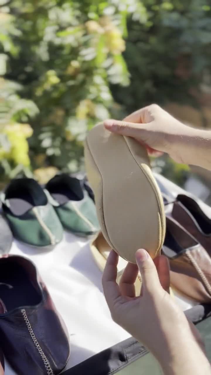 Pantofole da donna in vera pelle verde Babouche, mocassini a piedi nudi, scarpe Tai Chi, pantofole veneziane, scarpe yemenite, scarpe piatte da terra - Italia