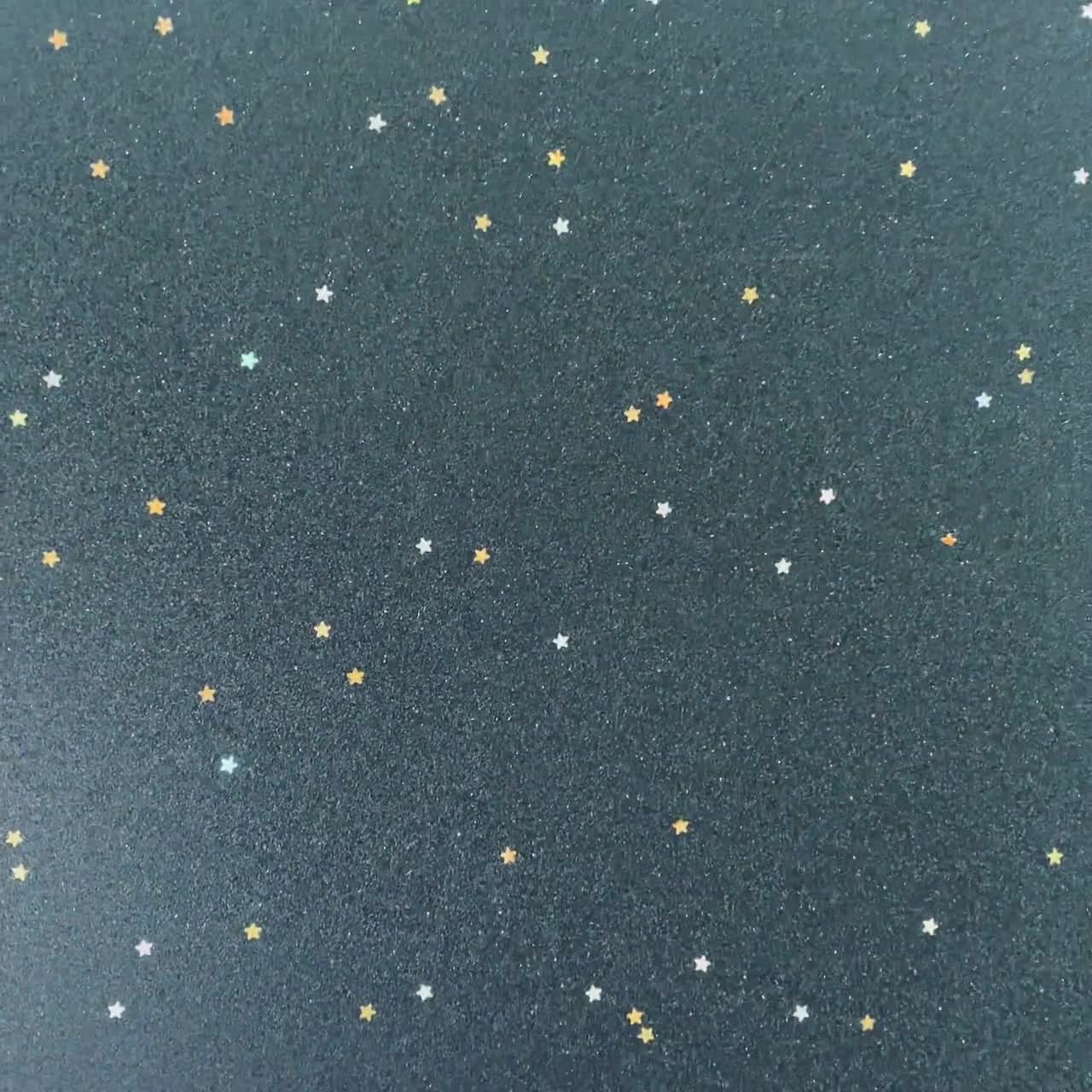 12x12 Black With Stars Glitter Cardstock, 300gsm Cardstock Paper, Premium  Glitter Cardstock Paper, Paper for Crafts, Black With Stars Paper 
