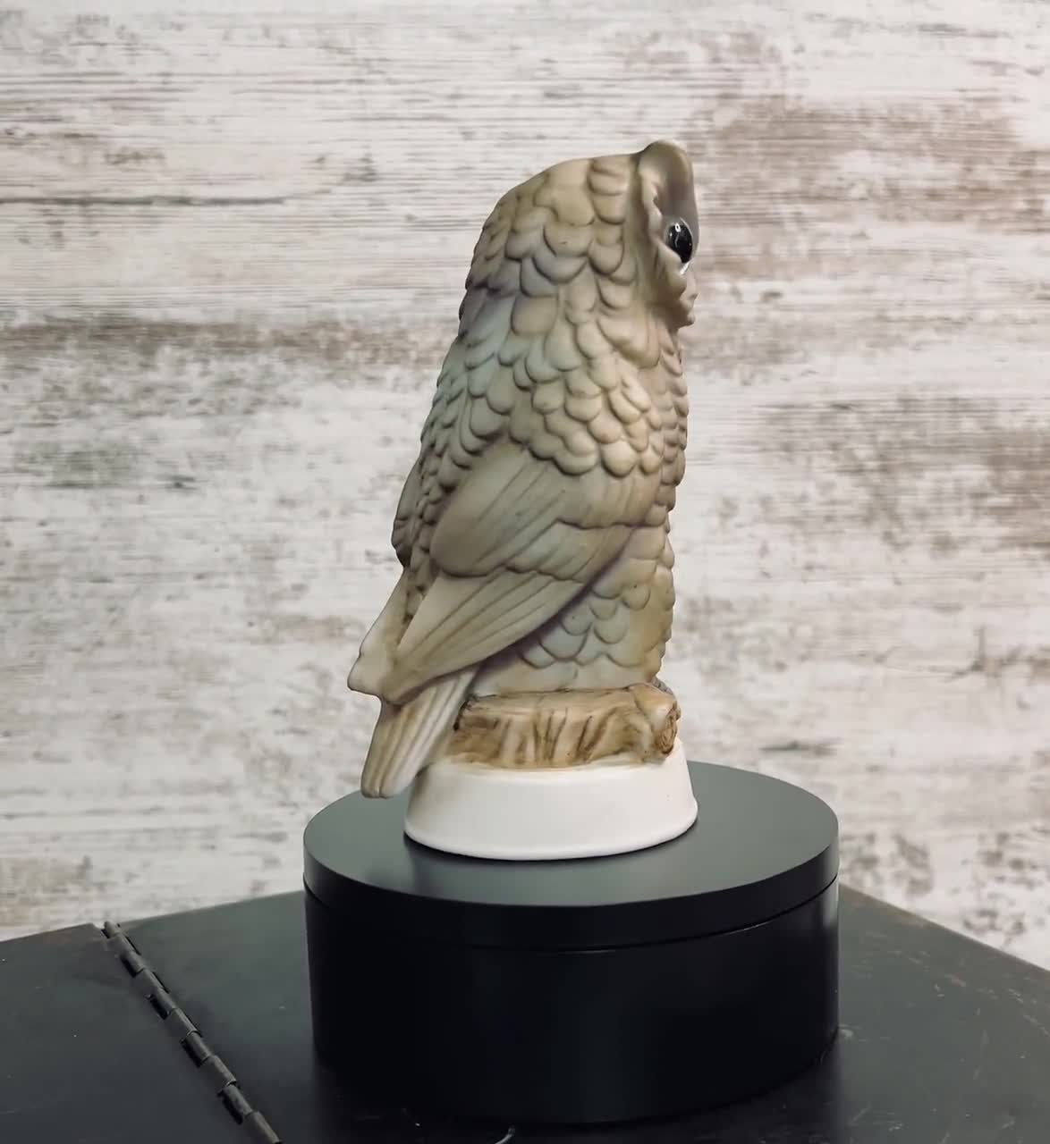 ヴィンテージ フクロウの置物、ガラスの目、素焼き - Etsy 日本