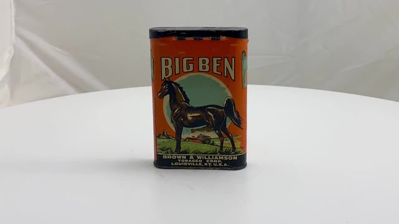 Vintage Big Ben Pocket Sized Tobacco Tin Without Union Sticker