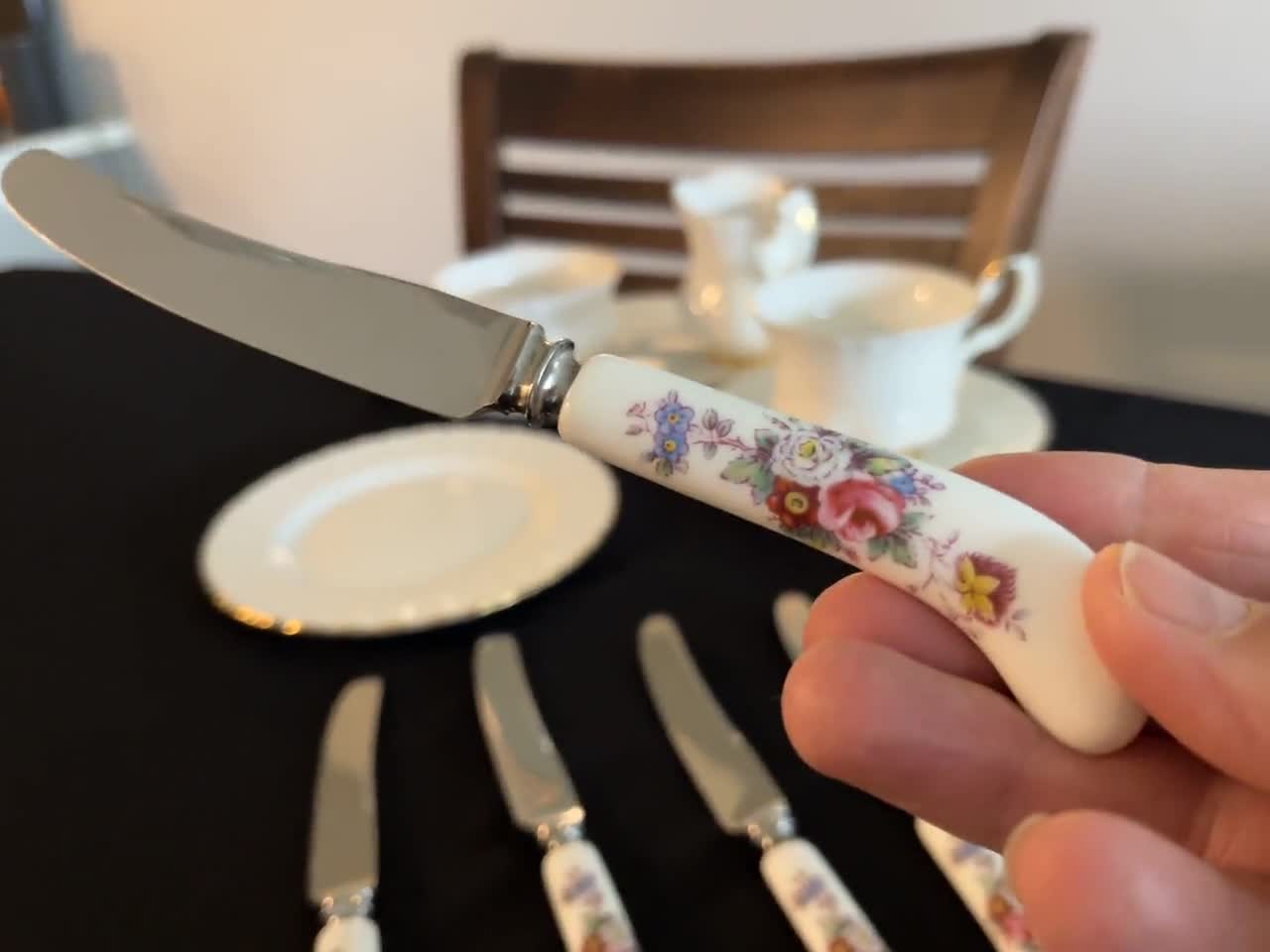 Royal Crown Derby Porcelain Handles Knives - Etsy