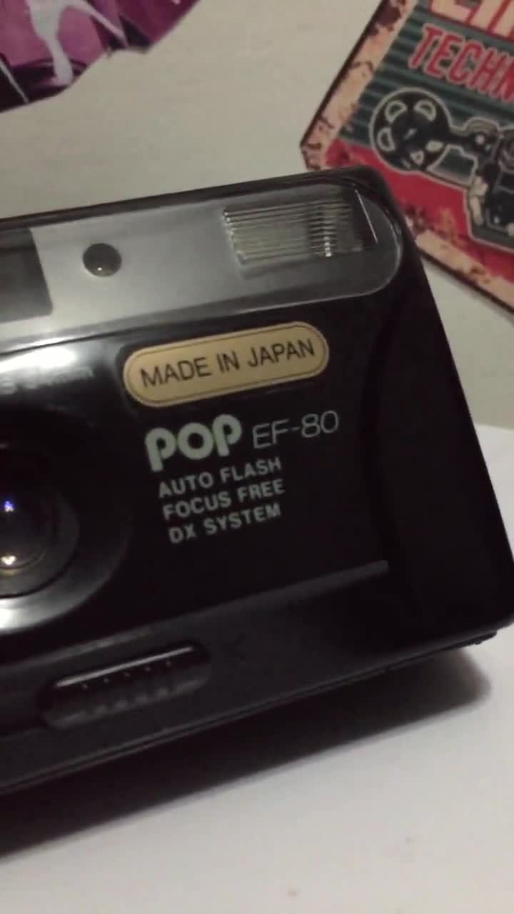 Konica POP EF-80 Vintage Black/ AF Compact Camera 34mm Lens/ 35mm