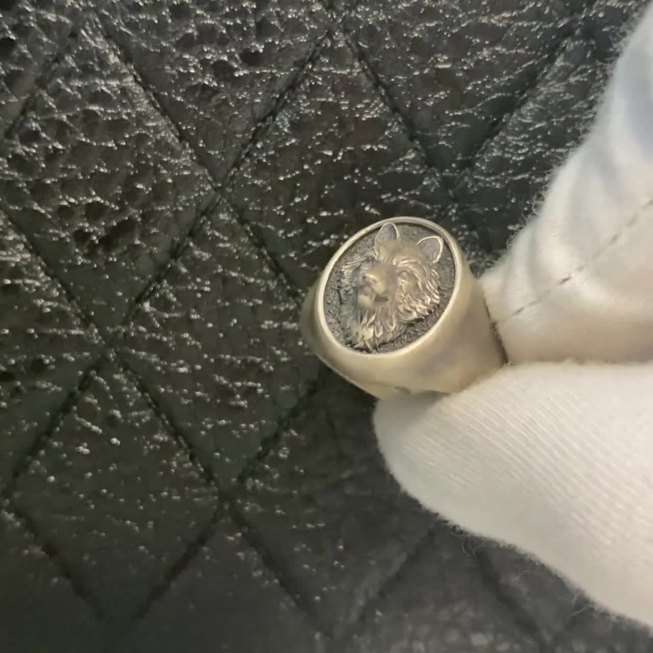 Stilvoller Echte Sterling Silber Anhänger Wolf Solide Punziert 925