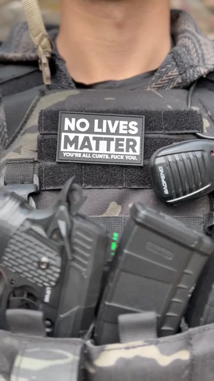 No lives matter PVC Morale Patch video poster