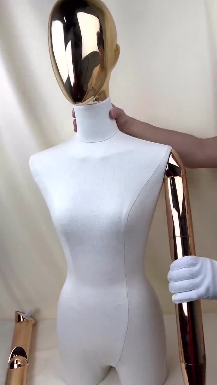 Luxury Half Full Body Female Display Dress Form,beige Bust