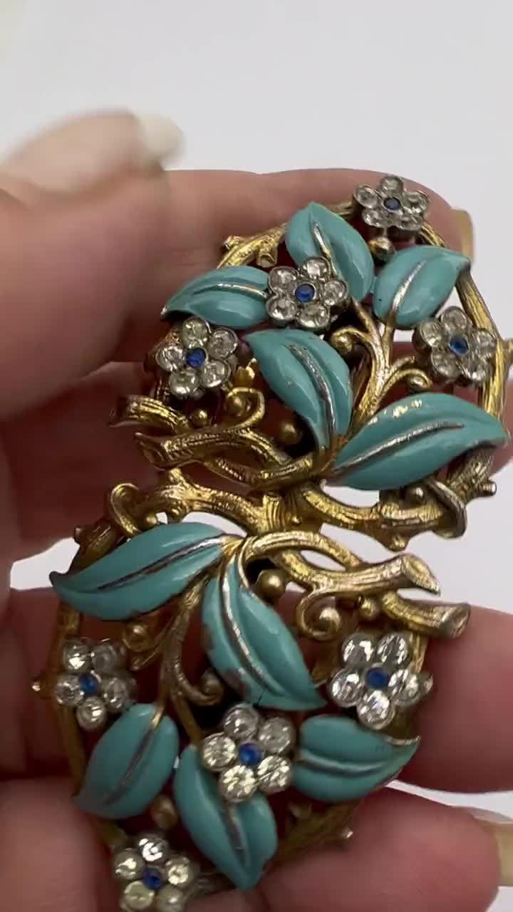 1939 Crown Trifari Very Rare Clip Mates/brooch Exquisite Gold