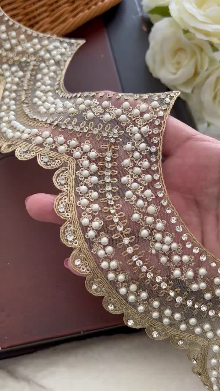 Pearl Lace Stone Lace Designs Ideas For Salwar Kameez designer