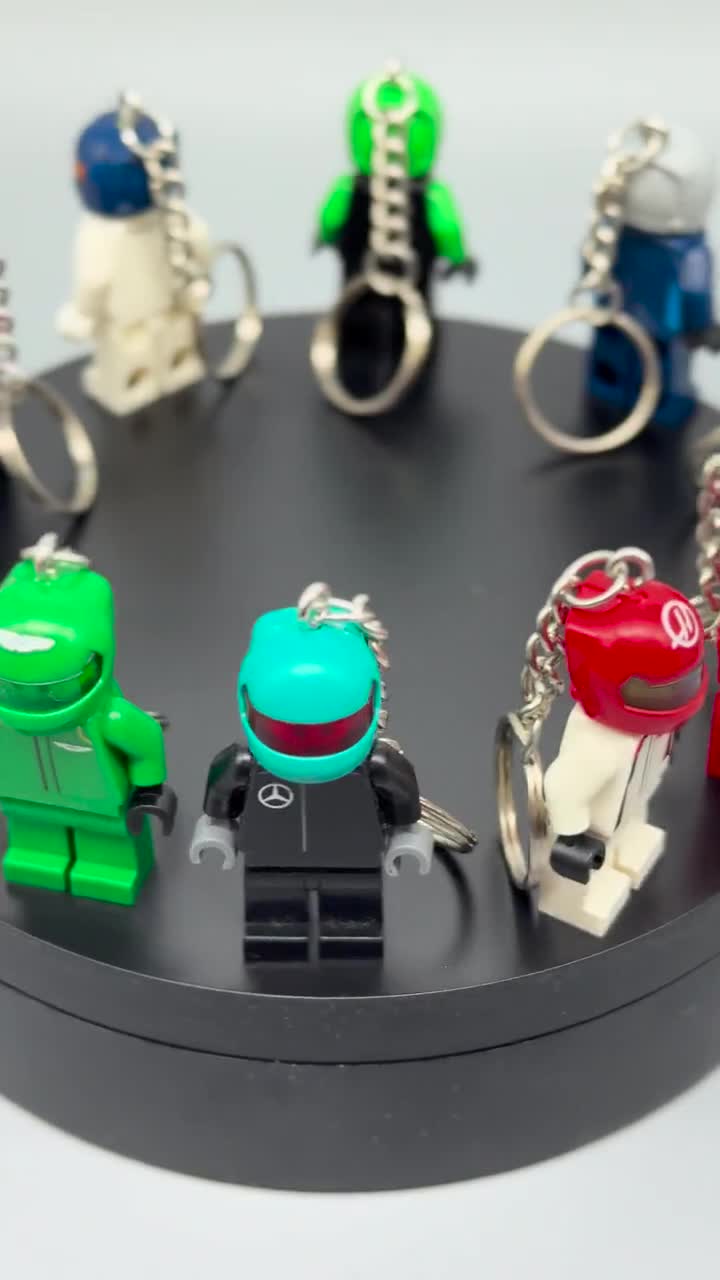 Handmade F1 Driver Keychain With Original LEGO® Bricks Leclerc