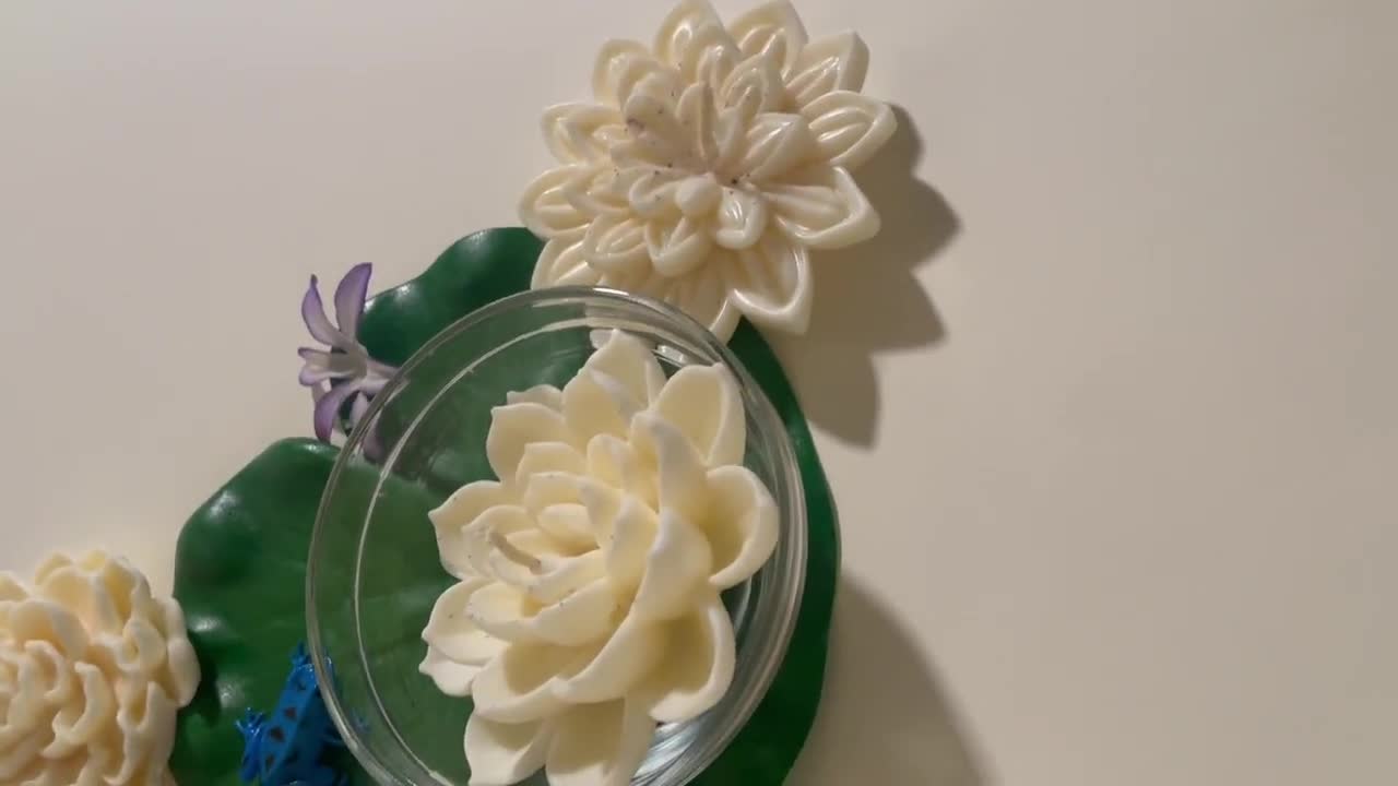 Lily pad 4pcs Scented Lotus Flower Centerpiece video poster