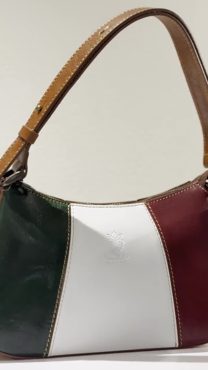 Borsa A Tracolla Donna In Vera Pelle Italiana LiaTalia – Modello Abby Trapuntato Grigio Chiaro – Fatta A Mano A Firenze