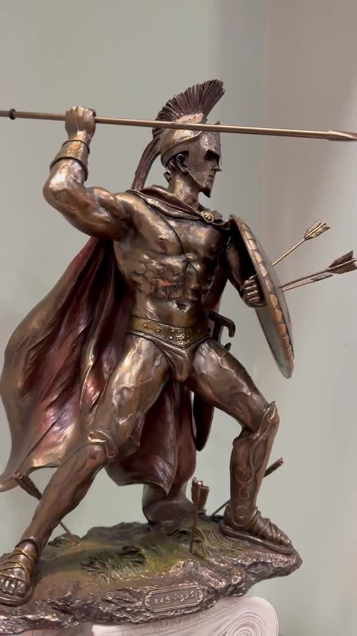 Spartan statue of King Leonidas video poster