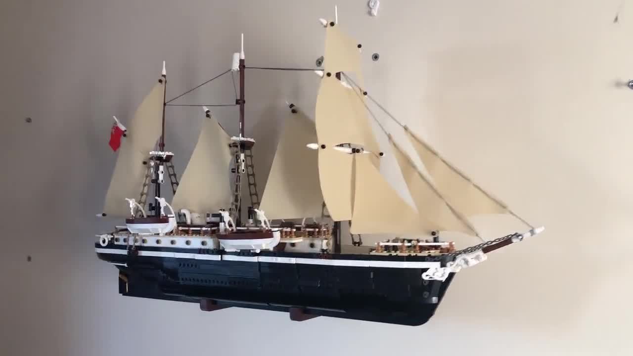 Wall Mount to Display Lego Endurance Ship (10335) and Lifeboat