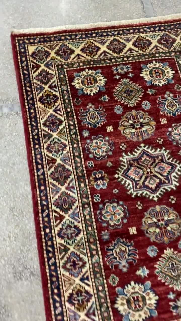 2.5x4 Denim Blue Super Kazak Rug Kazak Rug 2.5x4 Rug 