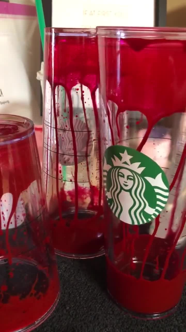 Crime Scene Blood Drip Snow Globe Starbucks Tumbler
