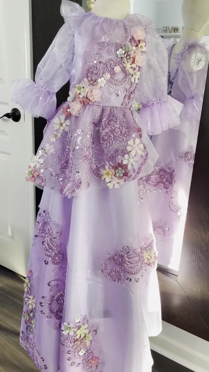 Acheter Robe Isabella pour enfants filles, Costume de Cosplay Encanto  Mirabel Madrigal, robe de princesse d'été