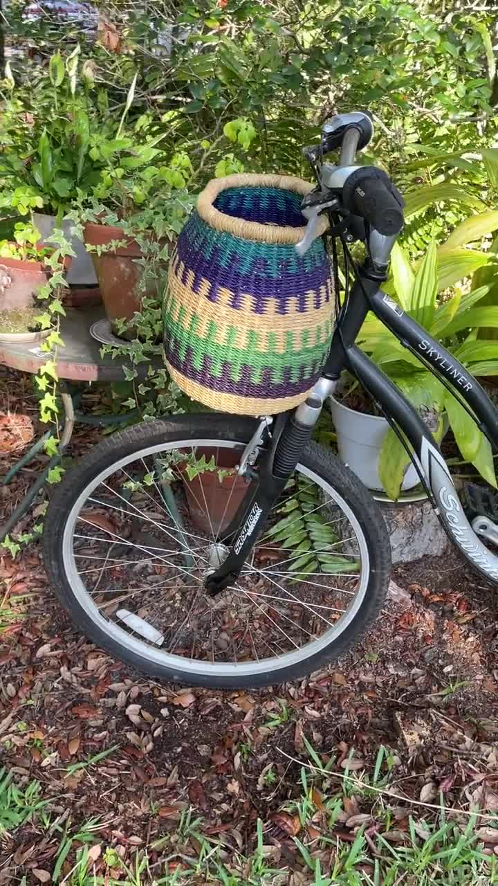 NEW Tapered Bicycle Basket Bolga Basket Small Front 