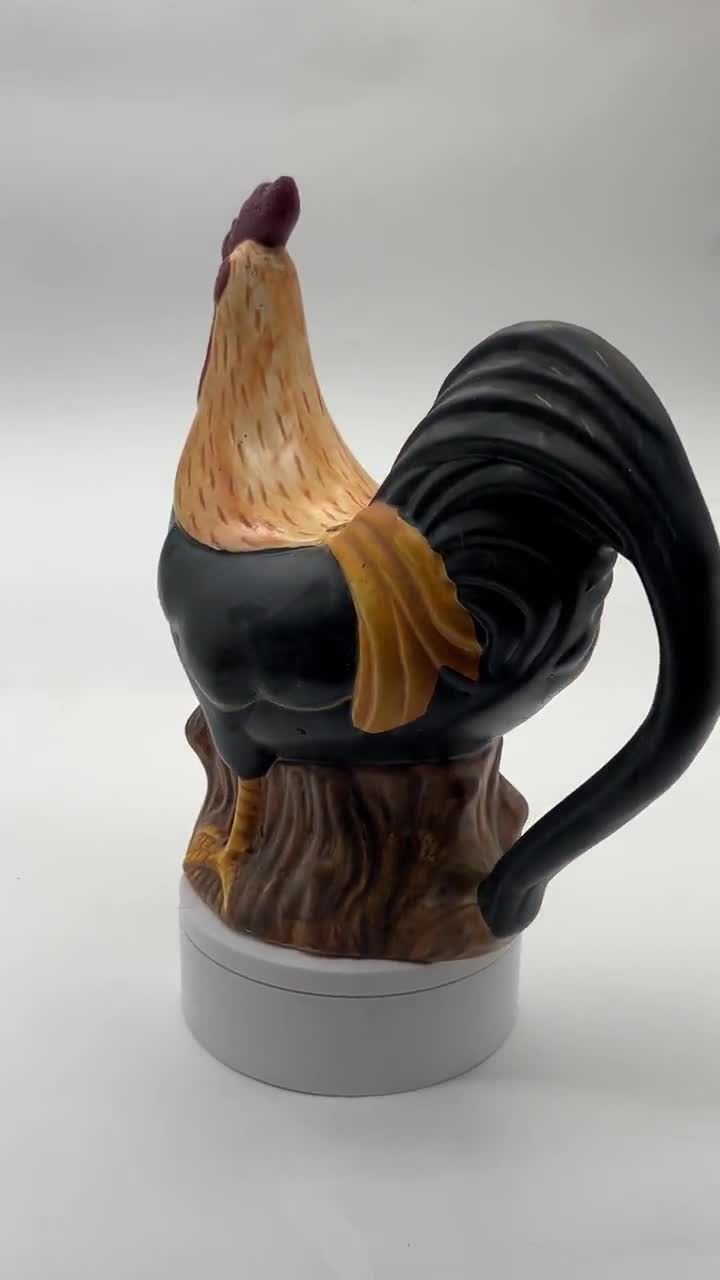 Sakura Chicken Rooster Hand Painted Pitcher Warren Kimble Country