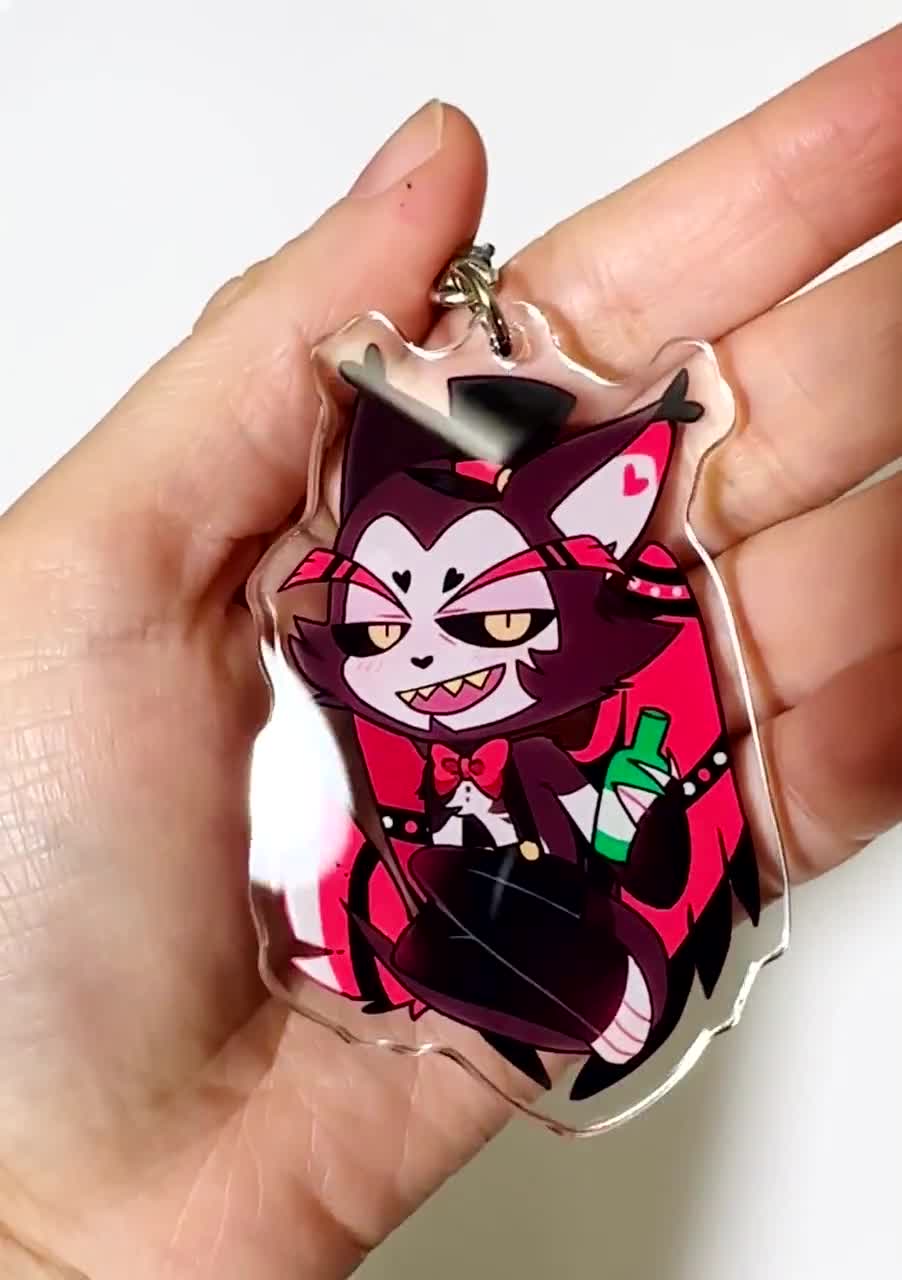 キーケース・キーリング HATCHINGROOM Melting Keychain 5FT1720 Husk - Hazbin Hotel Keychain - Cute Chibi Husk Charm - Etsy