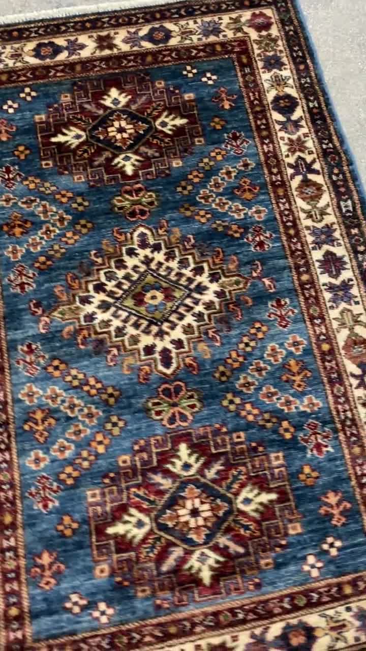 2.5x4 Royal Blue Super Kazak Rug Kazak Rug 2.5x4 Rug -  Denmark