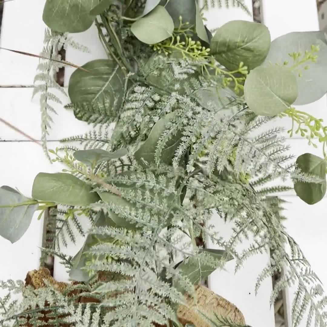 Fall Eucalyptus and fern Garland￼ Each Home Interior Decor Fall