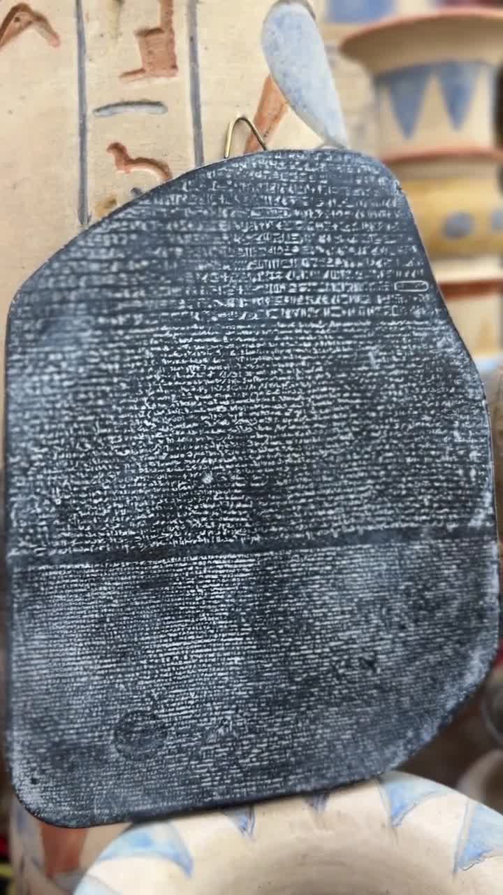 Rosetta Stone Egyptian Hieroglyphs Script Necklace and Keychain,ancient  Egyptian Hieroglyphic Script Letter on Stone Jewelry and Keychain - Etsy