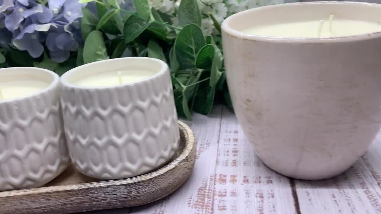 Candele In ceramica per il viso In vasetti di vetro candele