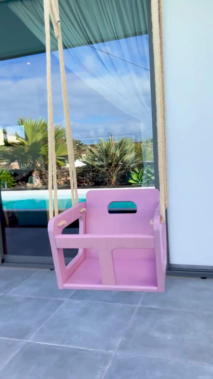 KINSPORY Columpio 3 En 1 Para Bebés Y Niños | Del Recién Nacido A Los 6 Años | Columpio De Jardín Interior Y Exterior Con Arnés De Seguridad | Rosa Oscuro KINSPORY Columpio 3 En 1 Para Bebés Y Niños | Del Recién Nacido A Los 6 Años | Columpio De Jardín Interior Y Exterior Con Arnés De Seguridad | Rosa Oscuro