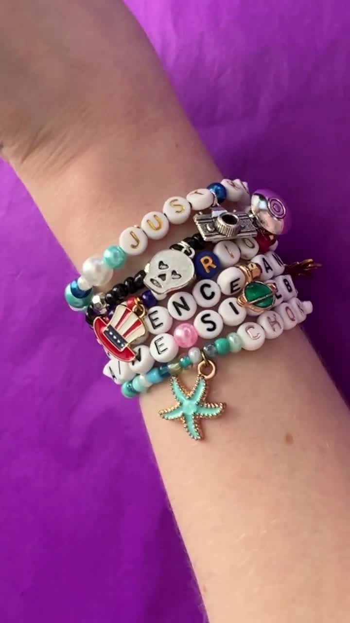 JUST KEEP DRIVING harry Styles Beaded Friendship Bracelets With Charms 
