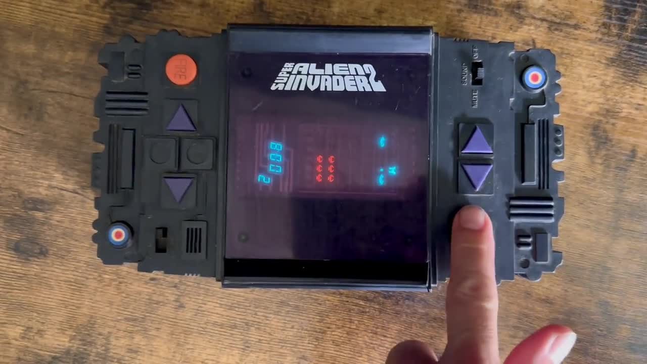 Vintage Super Alien Invader 2 Handheld Electronic Game • Retro 80s