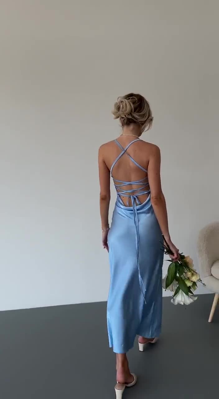 off the shoulder satin midi dress ASTR the Label Araxie Dress