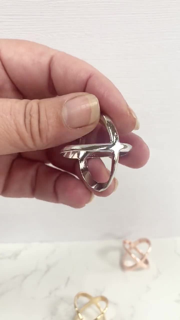 Lot De 3 Anneaux Pour Foulard En Soie Pour Femme, Clips En