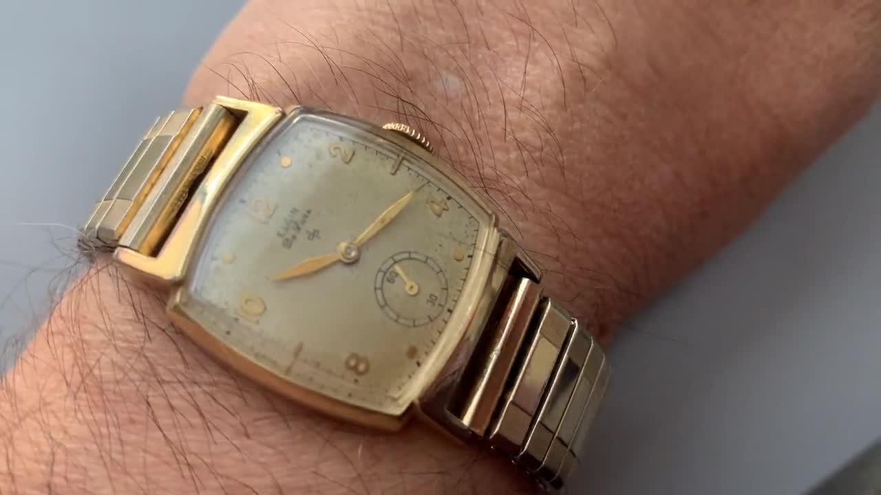 MENS ELGIN DELUXE Vintage Watch: 10k Gold Filled 17 Jewels | Click