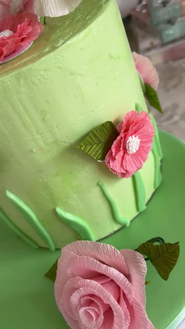 Topper per torta di fiori rosa, ciondoli per torte floreali, decorazioni  per torte di fiori e farfalle -  Italia