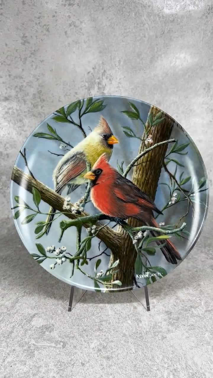 Birds of Your Garden online Plates w/Plate Rail, boxes & certificates of authenticity