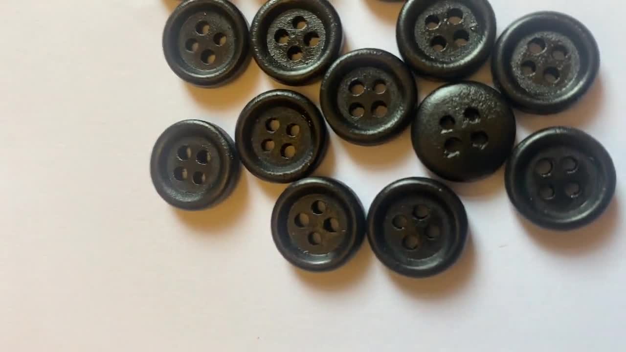 13/15mm Black Wooden Buttons Cardigans Handmade Knitting -  Sweden