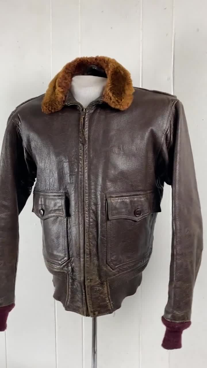 1940s G-1 Jacket, Size 38, Buaer U. S. Navy Flight Jacket, G-1