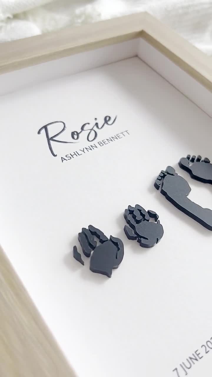 Pregnancy & Infant Loss Keepsake Baby Hand and Footprint Sign 3D Laser Cut  Sign Stillbirth Miscarriage Momento 6x8inch 