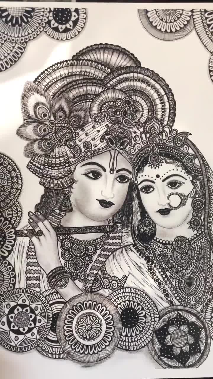Radha Krishna drawing (Part 4) ❤️ Work in progress ✏️ #krishna #krishnalove  #radha #radharani #radhakrishn #radhakrishan #radhe #... | Instagram