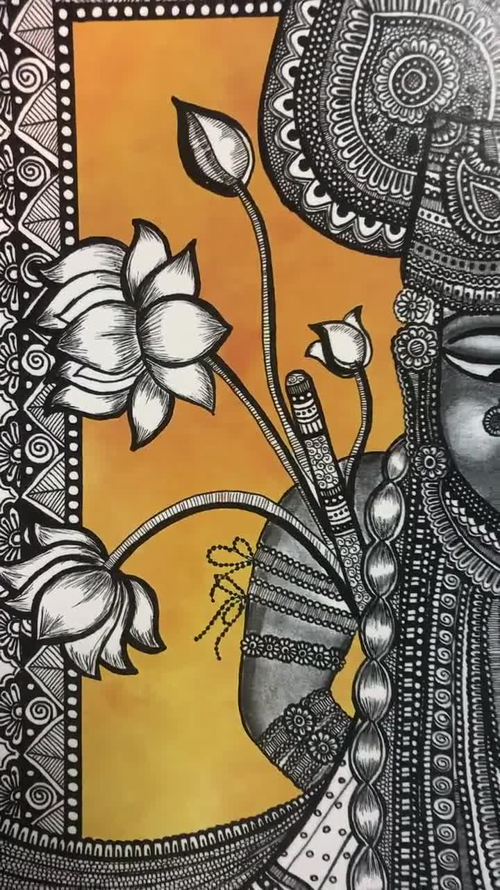 Shrinathji Art Print  Etsy  Hindu art patterns Art prints Mandala  design art