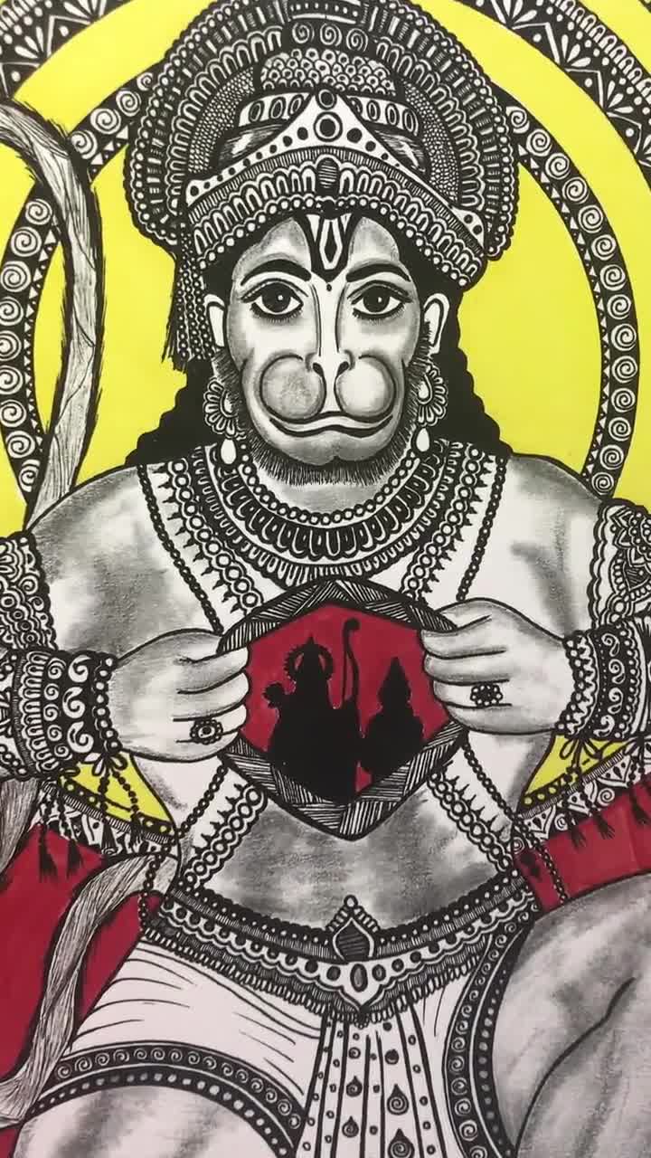 Runa art - Shri Ram Hanuman milan🙏 | Facebook
