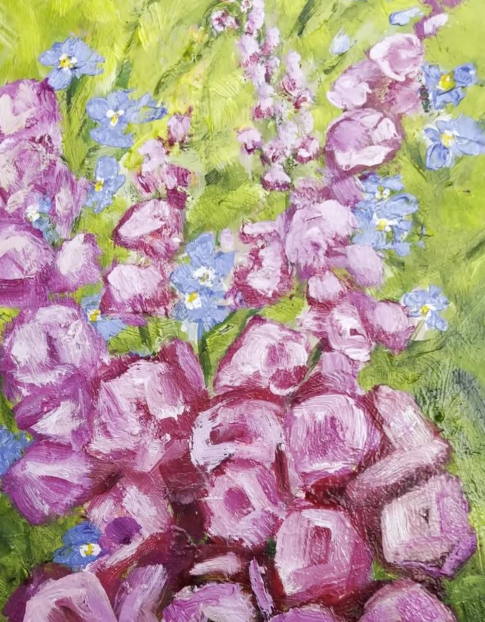 Foxglove outlets - Spring Flowers - original oil painting