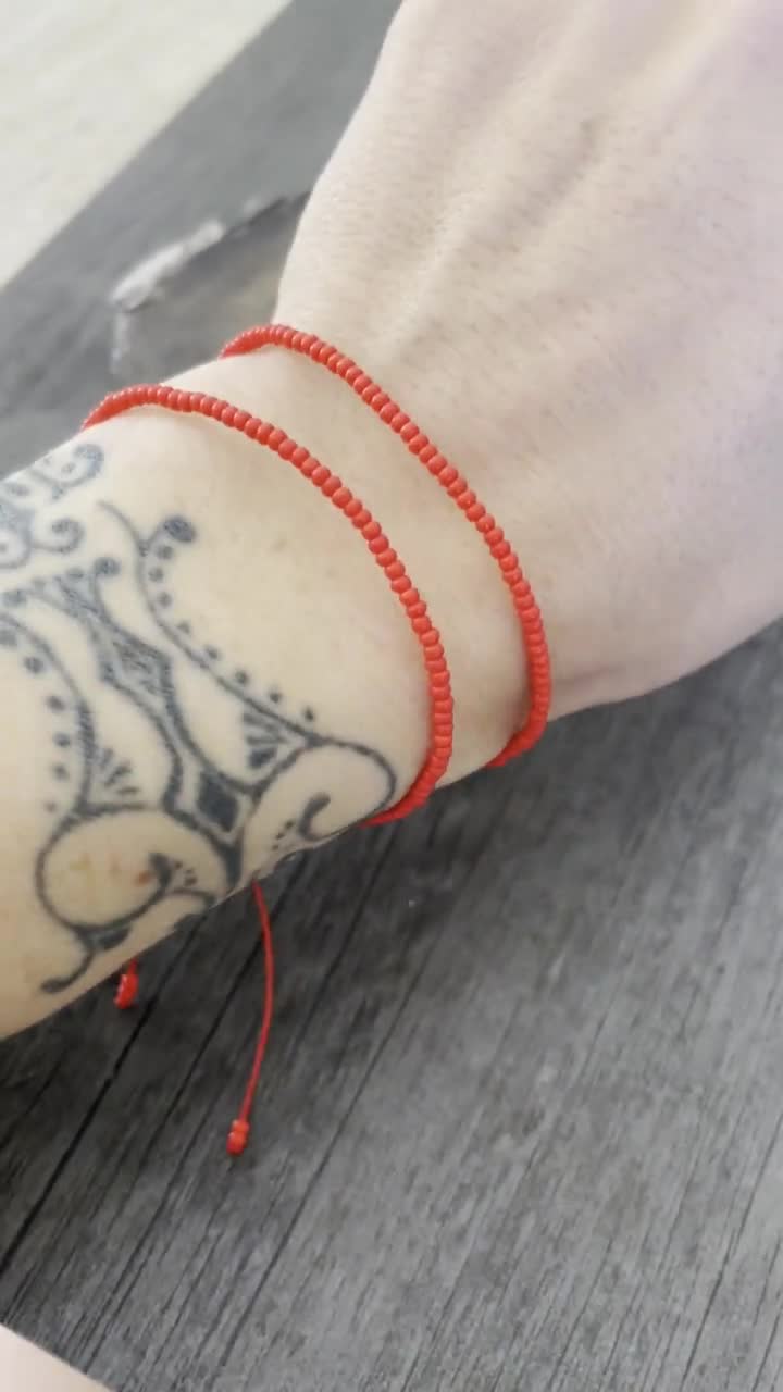 Red String Kabbalah Bracelet Adjustable Bracelet Mens Surfer Cord Gift  Women | eBay