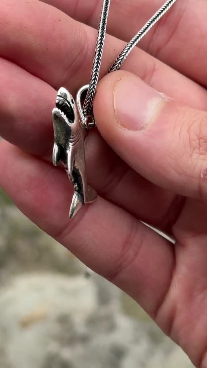 Hammhai Collana Con Ciondolo Squalo Martello In Argento 925 - Regalo Per Donna E Uomo