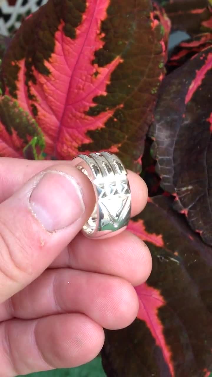 Atlantis Ring, Sterling Silver Atlantis Ring, Shiny Finish