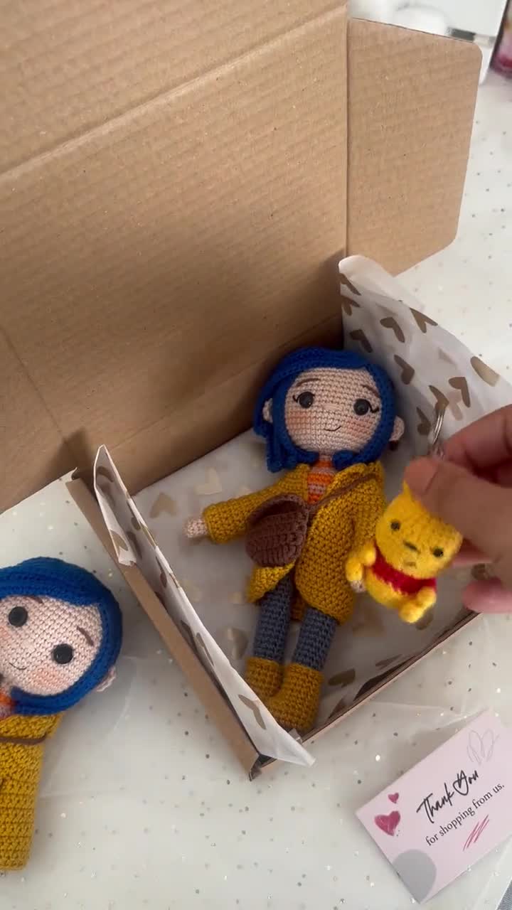 Set of 2 Button Eyes Coraline Dolls - Customized Crochet Creations Gallery  - Victoria's Art Den