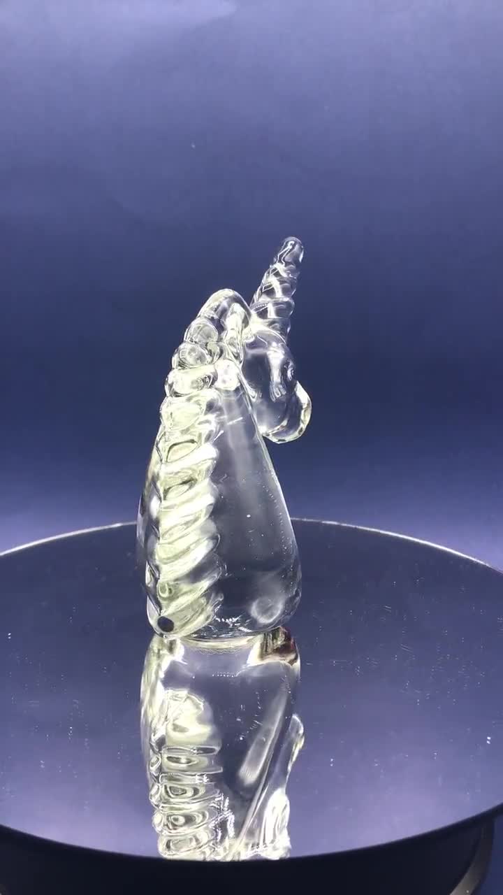 Solid Glass Unicorn, Crystal Clear and Beautiful! 3.5