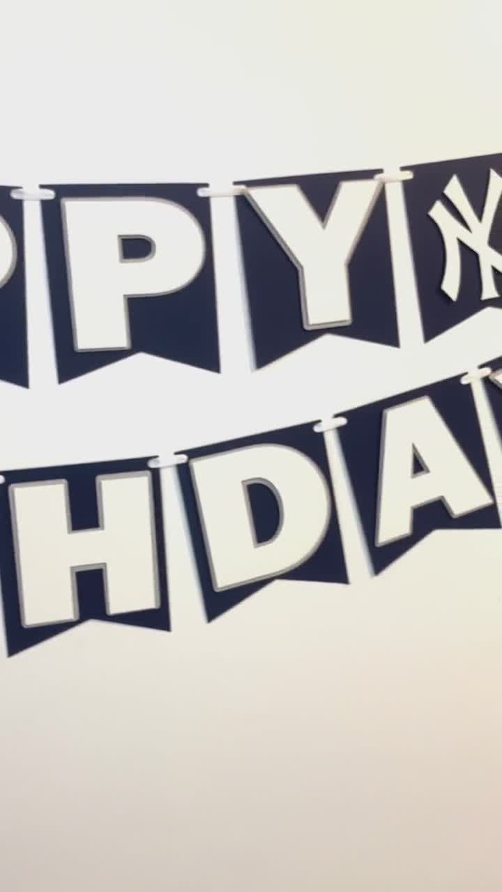 New York Yankees Birthday Banner Instant Download