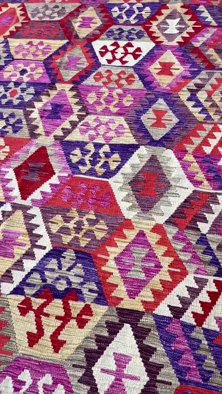 9x12 (274x366) ハンドメイド アフガニスタン キリム ラグ | オレンジ